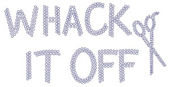 Whack it Off Rhinestone Transfers