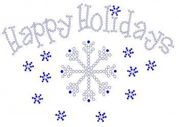 Happy Holidays Rhinestone Transfer