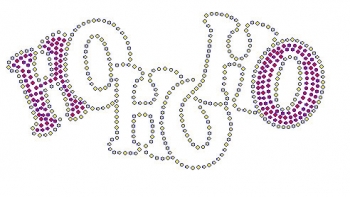 HO HO HO Rhinestone Transfer large