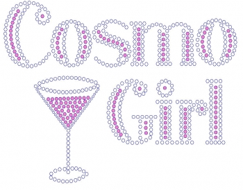 Cosmo Girl Rhinestone Transfer