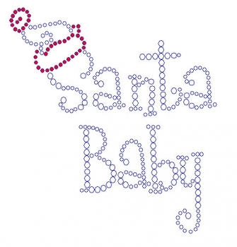 Santa Baby Rhinestone Transfer small