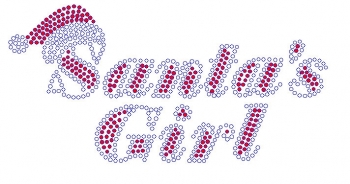 Santa's Girl Rhinestone Transfer