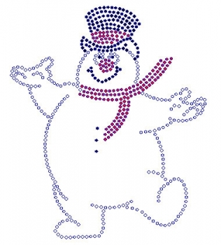 Snowman Rhinestone Transfer