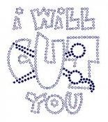 I Will Cut You Rhinestone Transfers