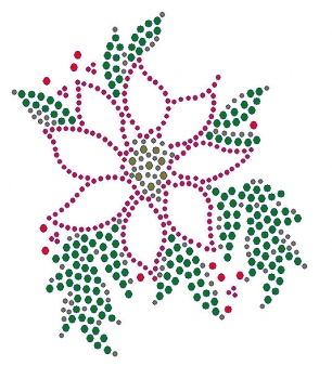 poinsettia rhinestone transfers