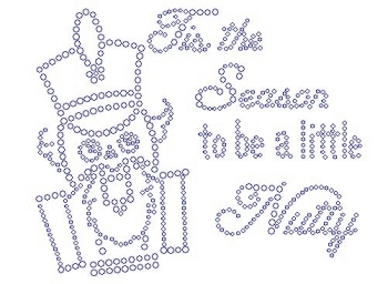 Tis the Season to be a Little Nutty Rhinestone Transfer