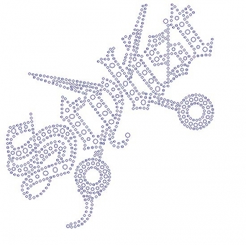 Stylist with Scissors rhinestone transfers