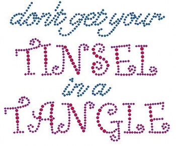 Don't Get Your Tinsel in a Tangle  Rhinestone Transfer