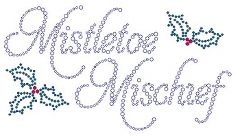 Mistletoe Michief Rhinestone Transfer