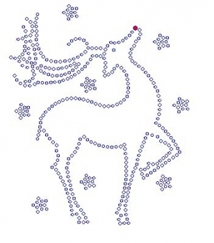 Reindeer Rhinestone Transfer