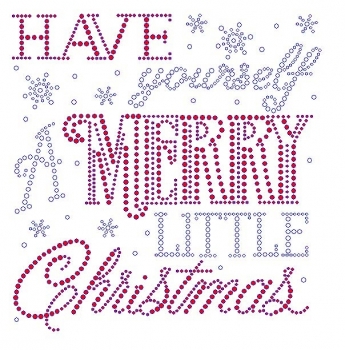 Have Yourself a Merry Little Christmas Siam Rhinestone Transfer