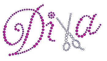 Diva with Scissors small Rhinestone Transfers