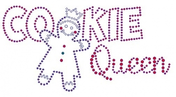 Cookie Queen Rhinestone Transfer