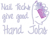 Nail Techs give good Hand Jobs Rhinestone Transfers