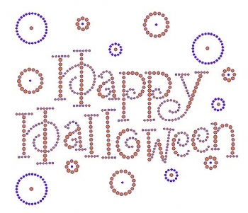 Happy Halloween Rhinestone Transfer