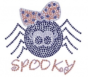 Spooky Spider  Rhinestone Transfer