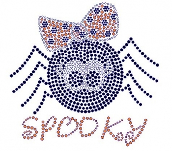 Spooky Spider  Rhinestone Transfer