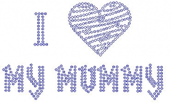 I love My Mummy Rhinestone Transfer