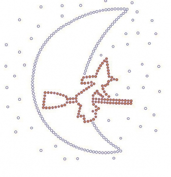 Witch and Moon Rhinestone Transfer