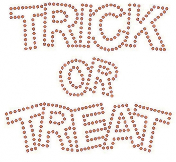Trick or Treat Rhinestone Transfer