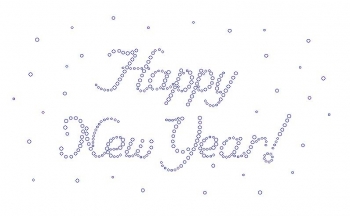 Happy New Year! Rhinestone Transfer