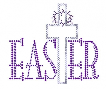 Easter Cross Rhinestone Transfer