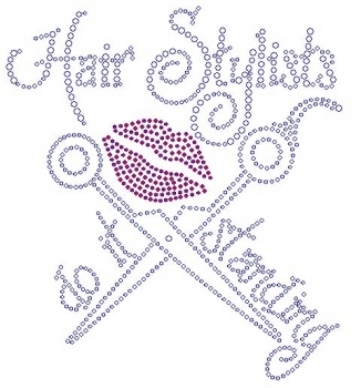 Hair Stylist do it Standing Rhinestone Transfers