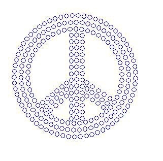 Childrens Peace Rhinestone Transfer