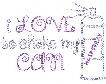 I Love to Shake My Can Rhinestone Transfers