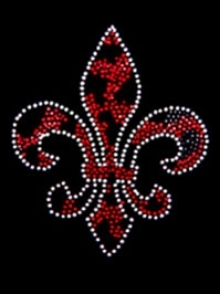 Zebra Fleur Rhinestone Transfer