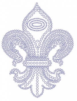 Fleur De Lis Rhinestone Transfer clear