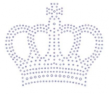 Crown Rhinestone Transfer large