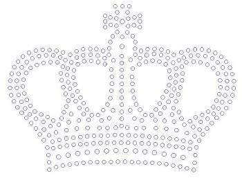 Large Crown Rhinestone Transfer