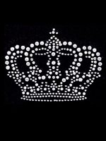 Clear Small Crown Rhinestone Transfer