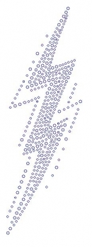 Lightning Bolt  Rhinestone Transfer