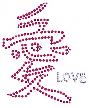 Love Rhinestone Transfer symbol