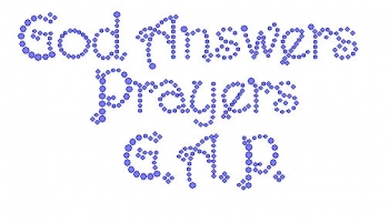 God Answers Prayers rhinestone transfer
