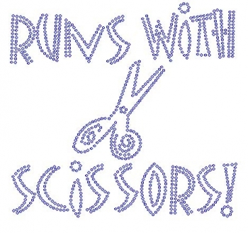 Runs with Scissors Rhinestone Transfer