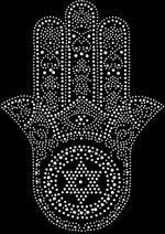 Hand of God Rhinestone Transfer