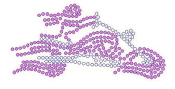 Lady Biker Rhinestone Transfer