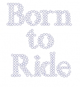Born to Ride Rhinestone Transfer