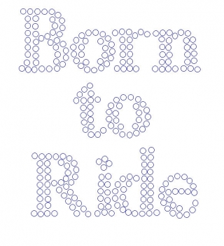 Born to Ride Rhinestone Transfer