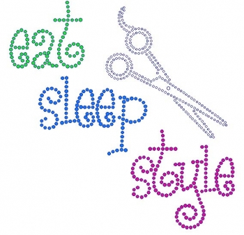 Eat Sleep Style Rhinestone Transfers