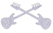 Guitar Rhinestone Transfer