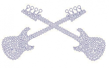 Guitar Rhinestone Transfer