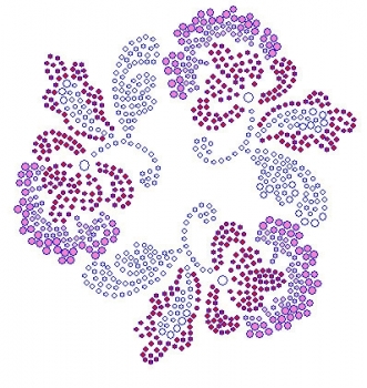 Flower Rhinestone Transfer