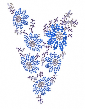 Floral Rhinestone Transfer