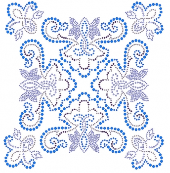 Flowers Rhinestone Transfer