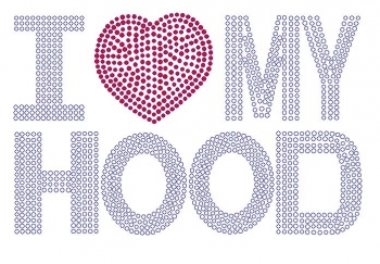 I love My Hood Rhinestone Transfer