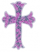 Pink and Black zebra cross